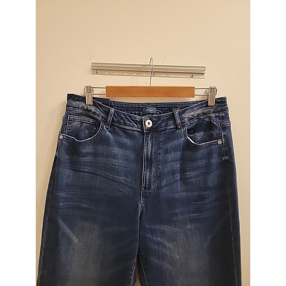 J Jill Portland Wash High Rise Womens 12 Straight Leg Cuffed - Picture 3 of 8